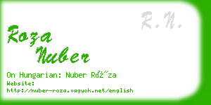 roza nuber business card